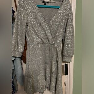 City Studio Grey/Gold dress from Macy’s 3/4 sleeves